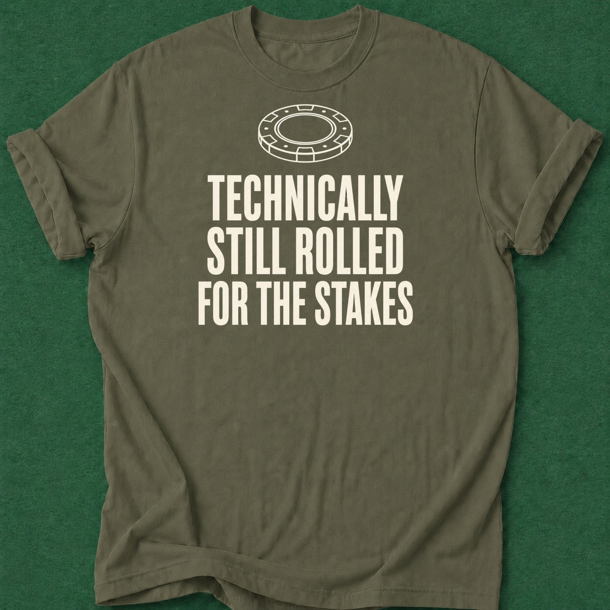 Dead Read Technically Rolled T-Shirt poker t-shirt design, female poker player, card shark, hold em, poker night apparel