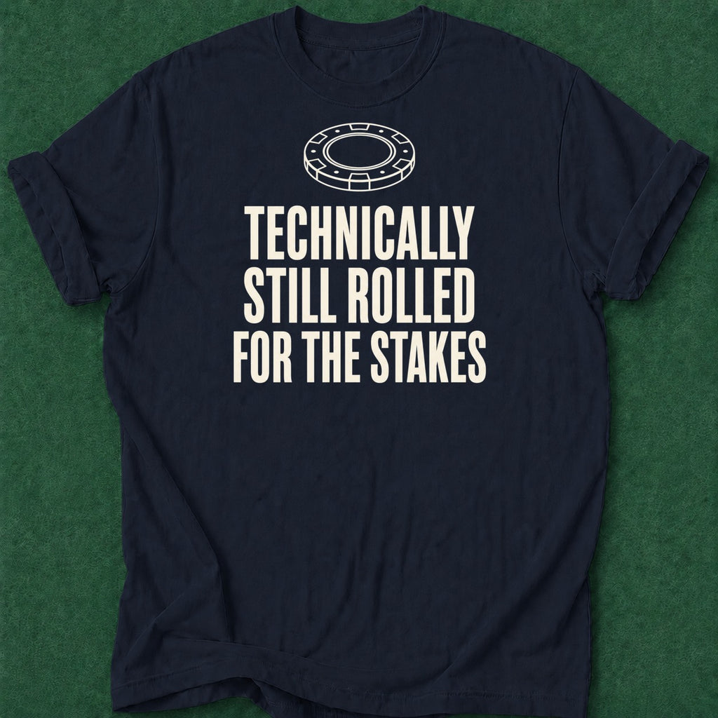 Dead Read Technically Rolled T-Shirt poker t-shirt design, female poker player, card shark, hold em, poker night apparel