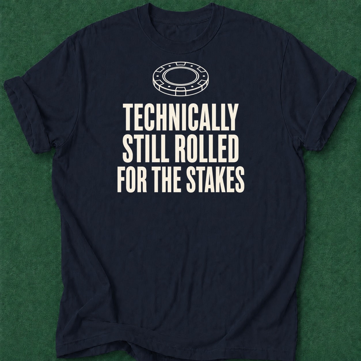 Dead Read Technically Rolled T-Shirt poker t-shirt design, female poker player, card shark, hold em, poker night apparel