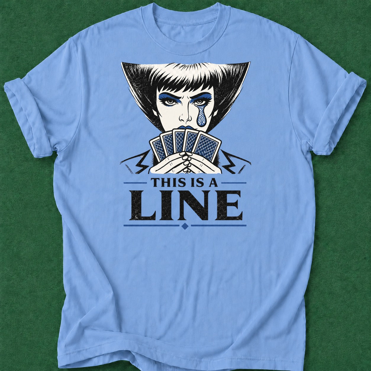 Dead Read This is a Line T-Shirt poker t-shirt design, GTO, poker night, high stakes, poker intuition apparel