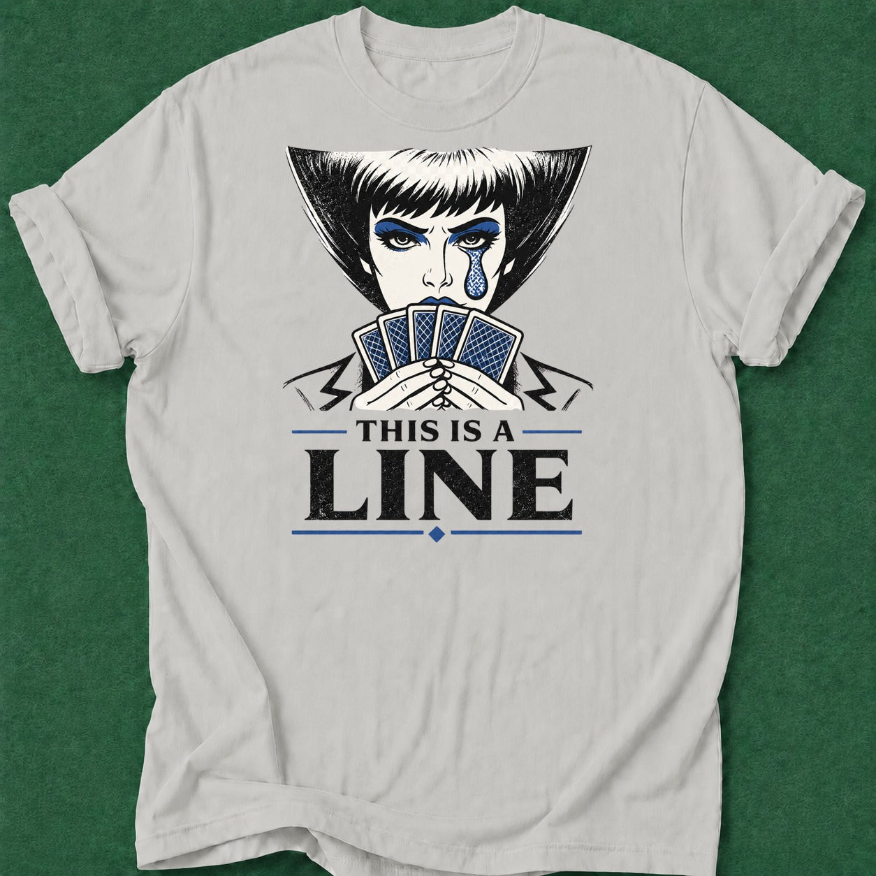 Dead Read This is a Line T-Shirt poker t-shirt design, GTO, poker night, high stakes, poker intuition apparel