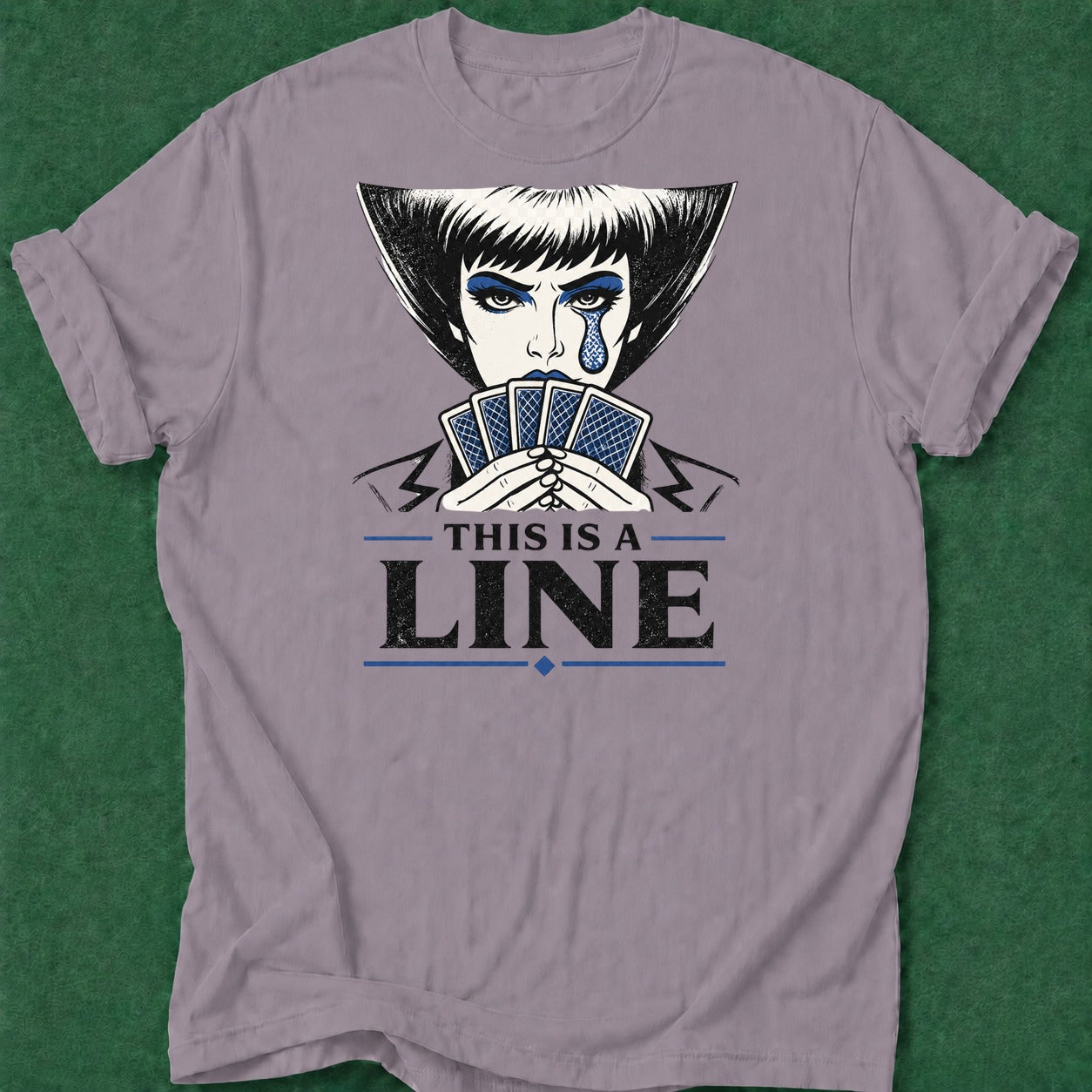 Dead Read This is a Line T-Shirt poker t-shirt design, GTO, poker night, high stakes, poker intuition apparel