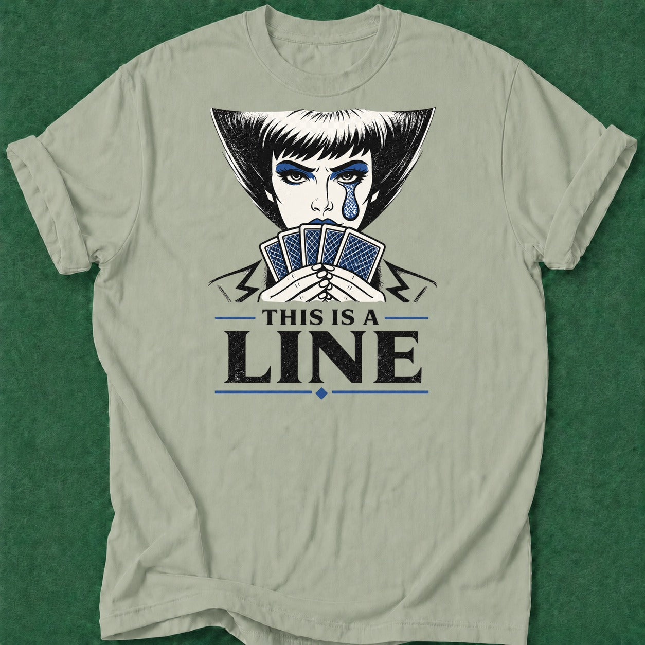 Dead Read This is a Line T-Shirt poker t-shirt design, GTO, poker night, high stakes, poker intuition apparel