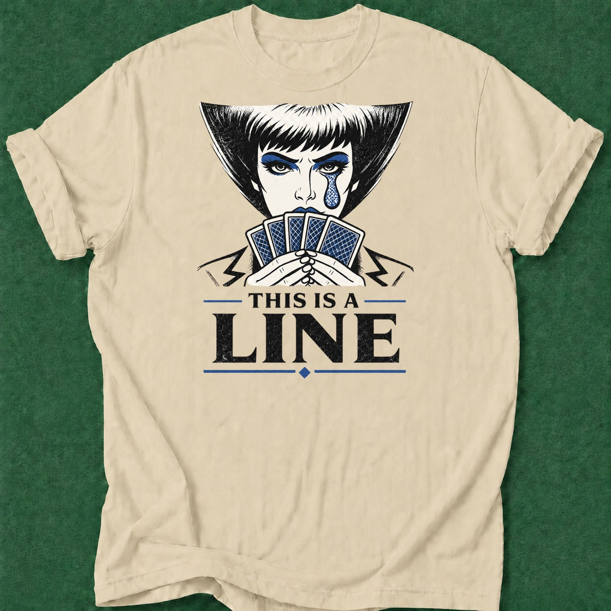 Dead Read This is a Line T-Shirt poker t-shirt design, GTO, poker night, high stakes, poker intuition apparel