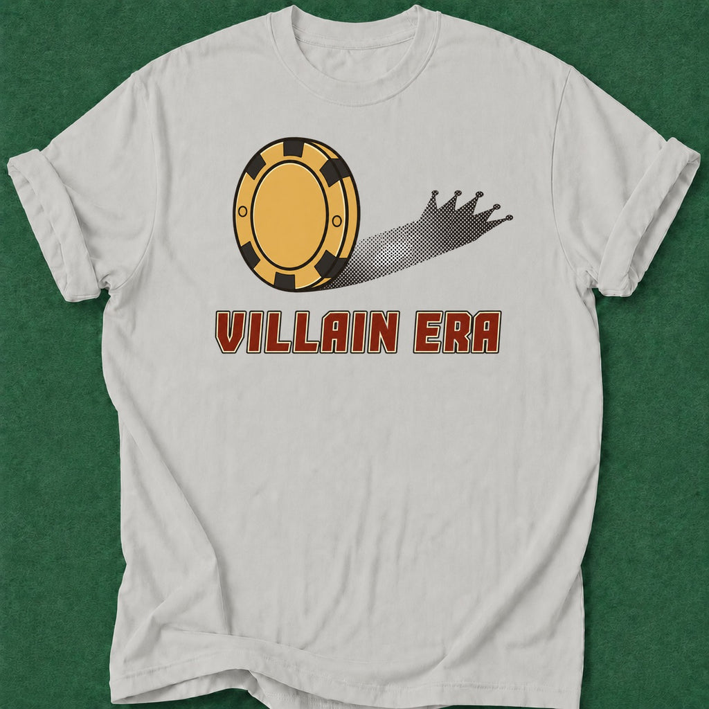 Dead Read Villain Era poker t-shirt design, cash game, table talk, home game, range apparel