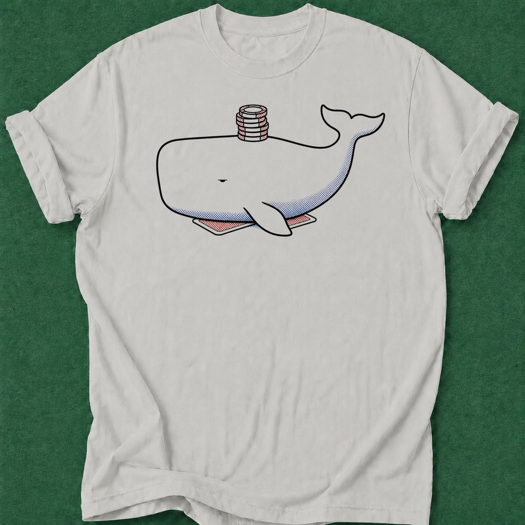 Dead Read Whale Cards Chips T-Shirt poker t-shirt design, card shark, GTO, dry humor tee, poker gift apparel