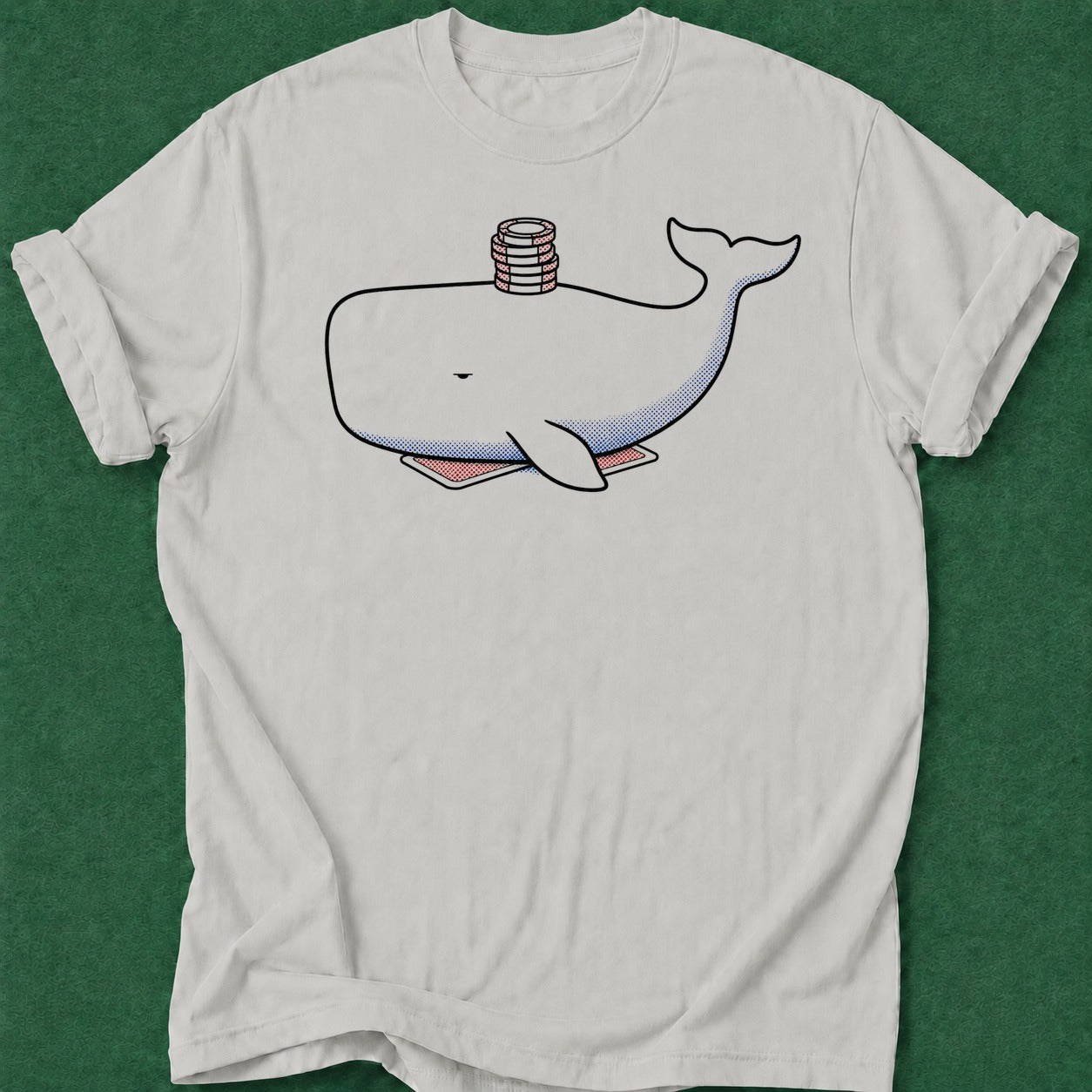 Dead Read Whale Cards Chips T-Shirt poker t-shirt design, card shark, GTO, dry humor tee, poker gift apparel