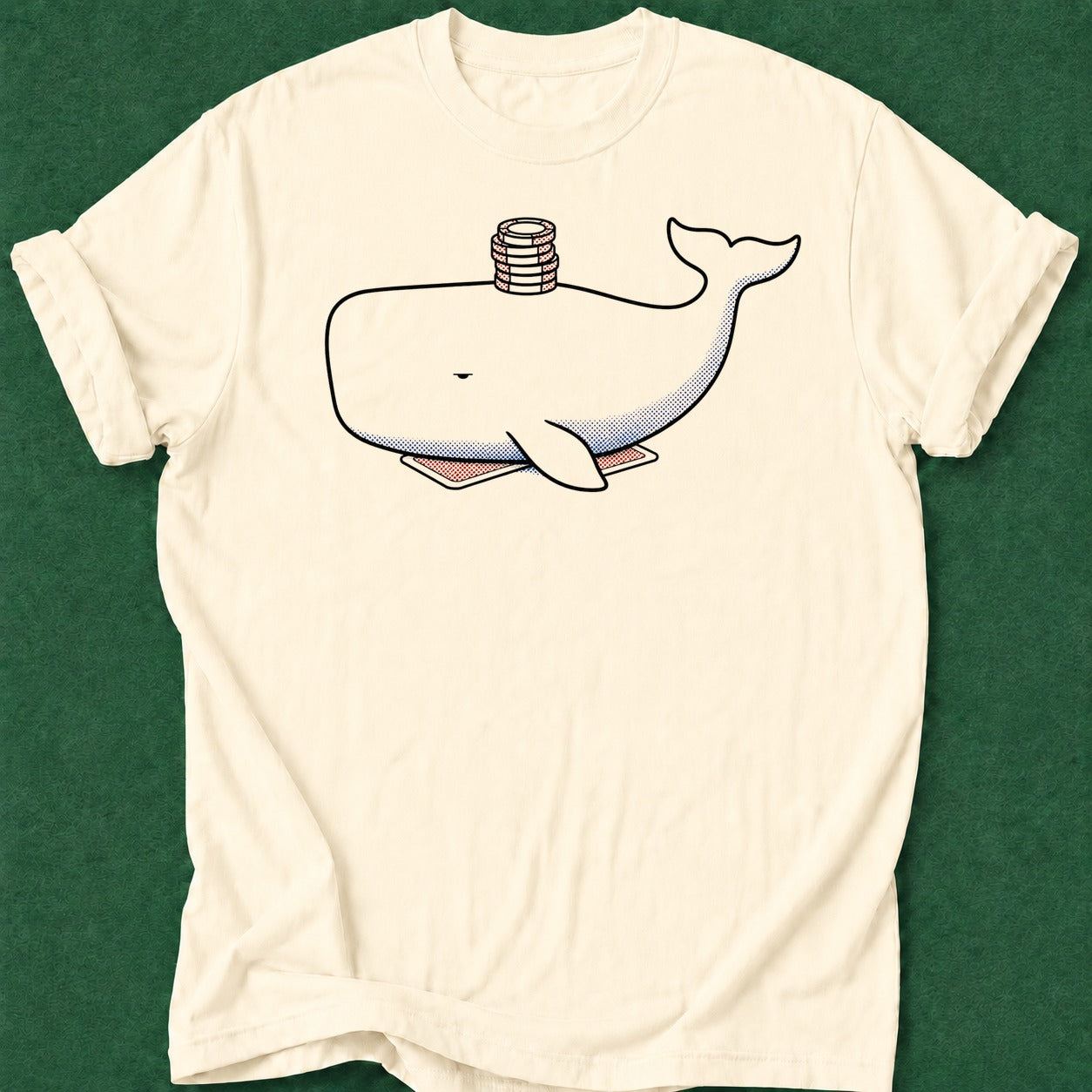 Dead Read Whale Cards Chips T-Shirt poker t-shirt design, card shark, GTO, dry humor tee, poker gift apparel