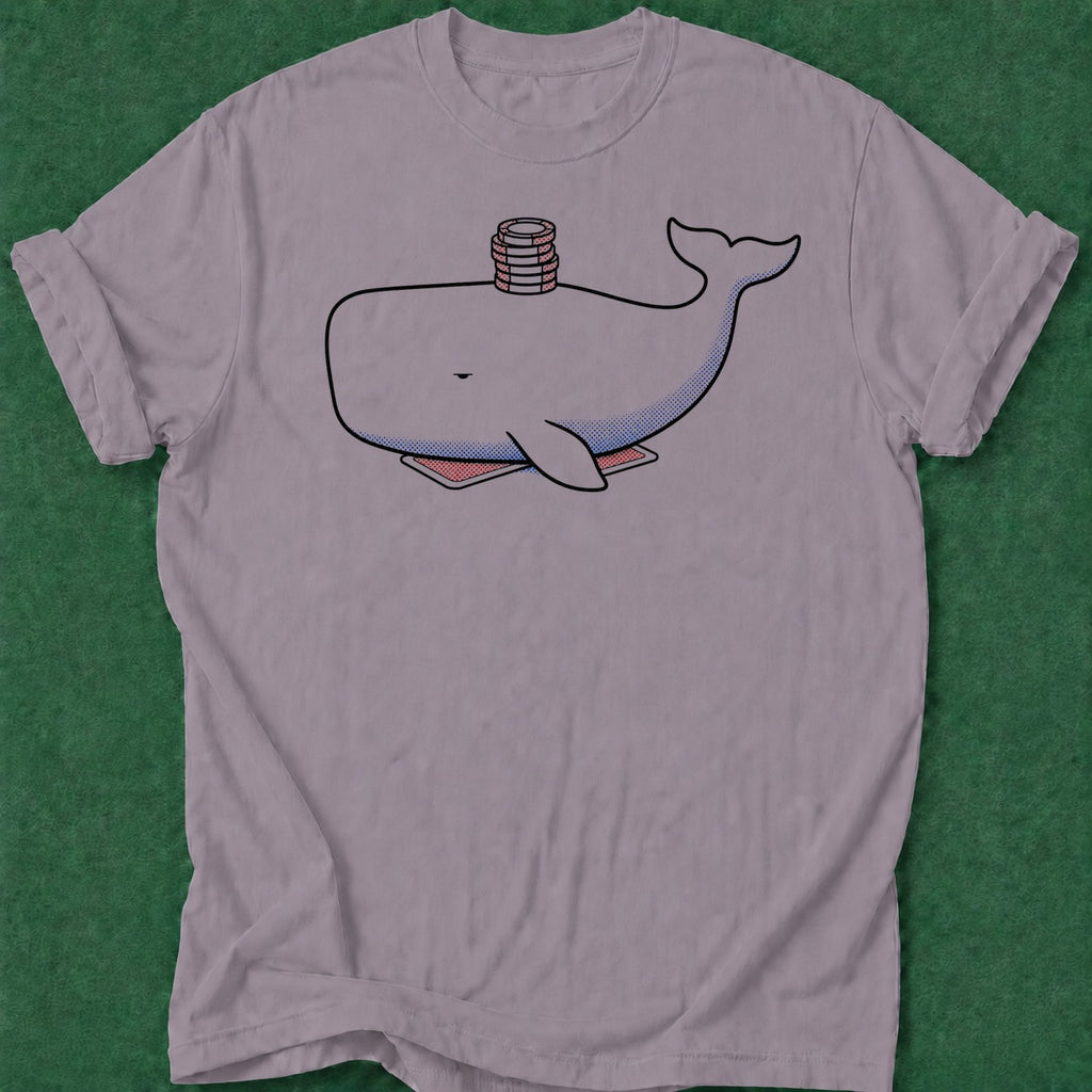 Dead Read Whale Cards Chips T-Shirt poker t-shirt design, card shark, GTO, dry humor tee, poker gift apparel