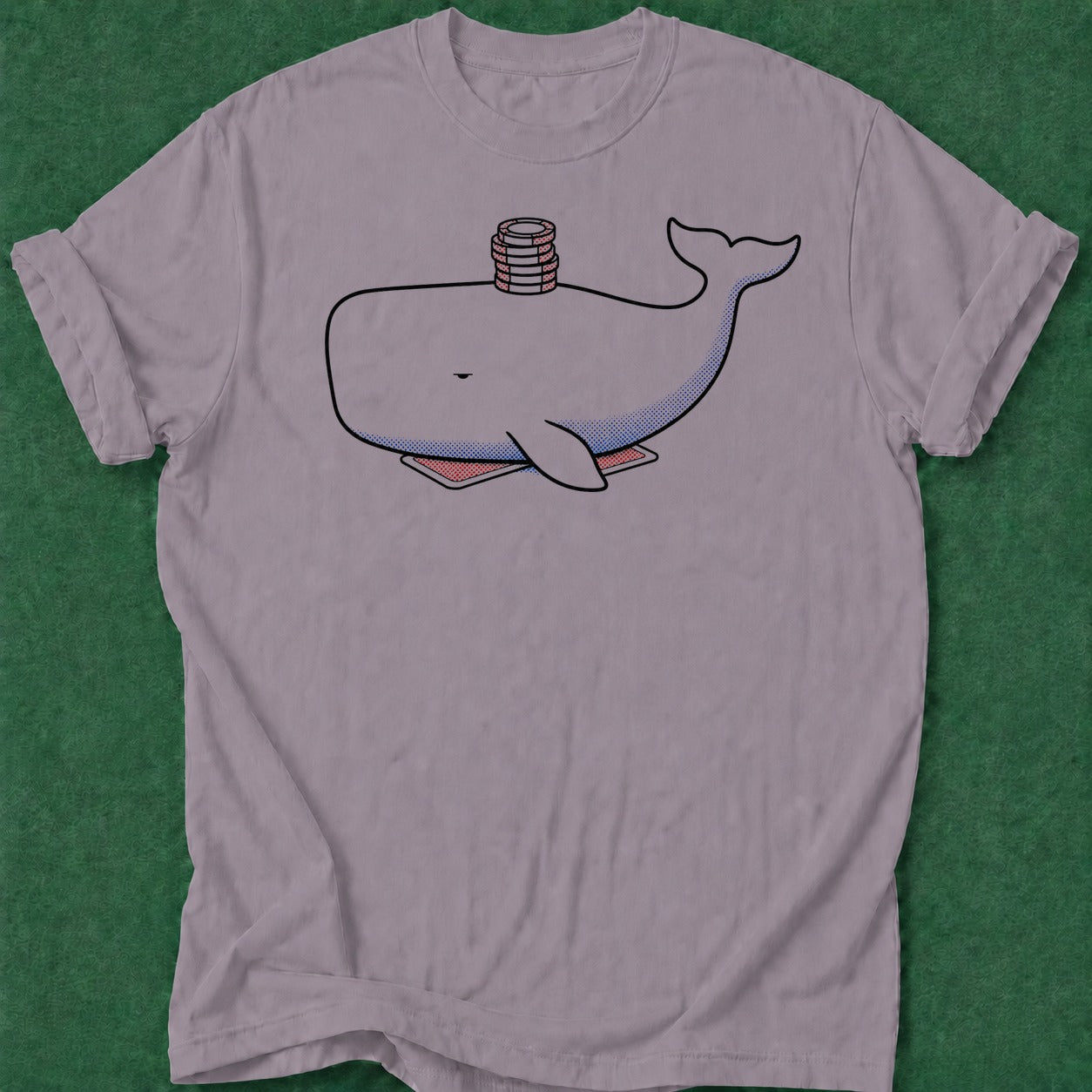 Dead Read Whale Cards Chips T-Shirt poker t-shirt design, card shark, GTO, dry humor tee, poker gift apparel