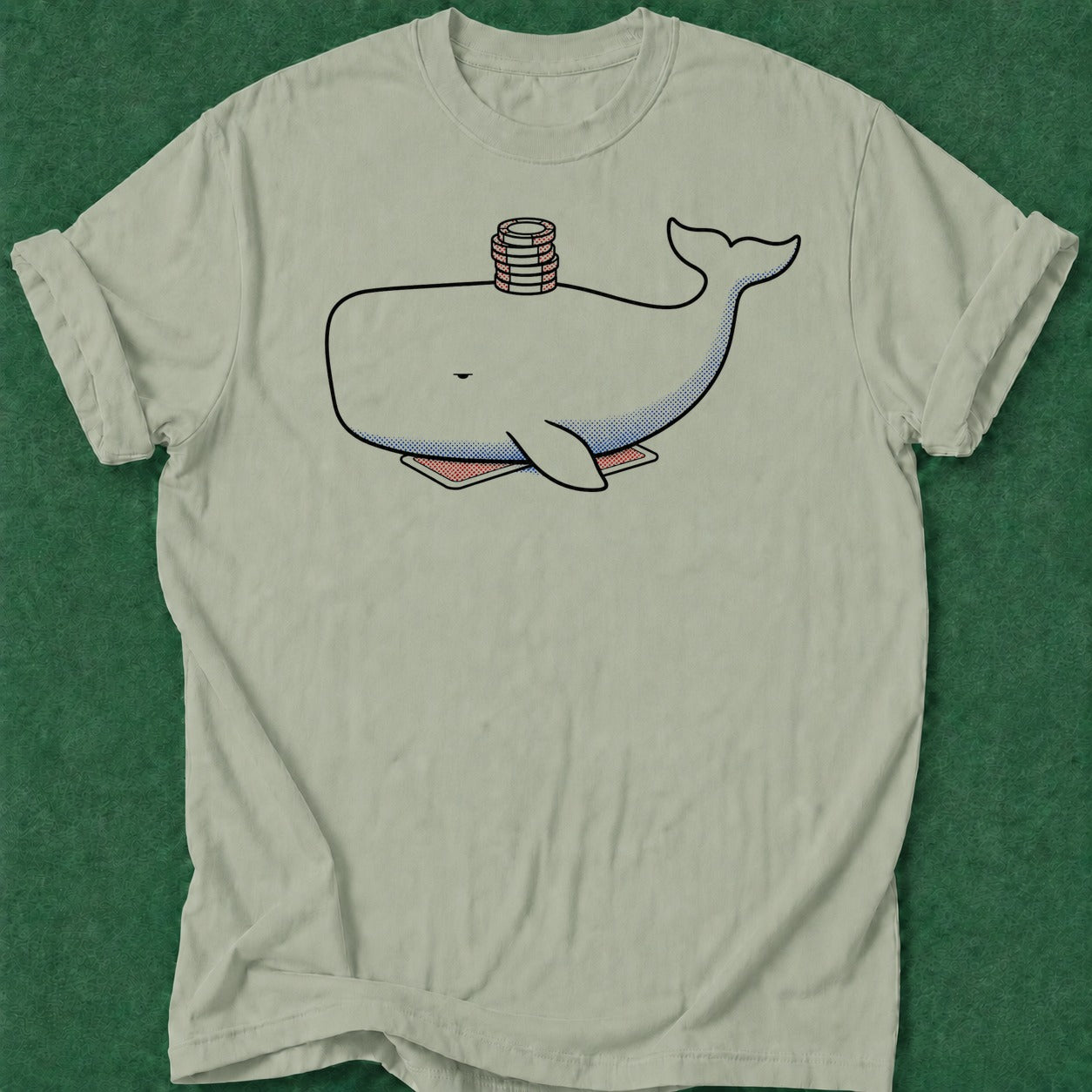 Dead Read Whale Cards Chips T-Shirt poker t-shirt design, card shark, GTO, dry humor tee, poker gift apparel