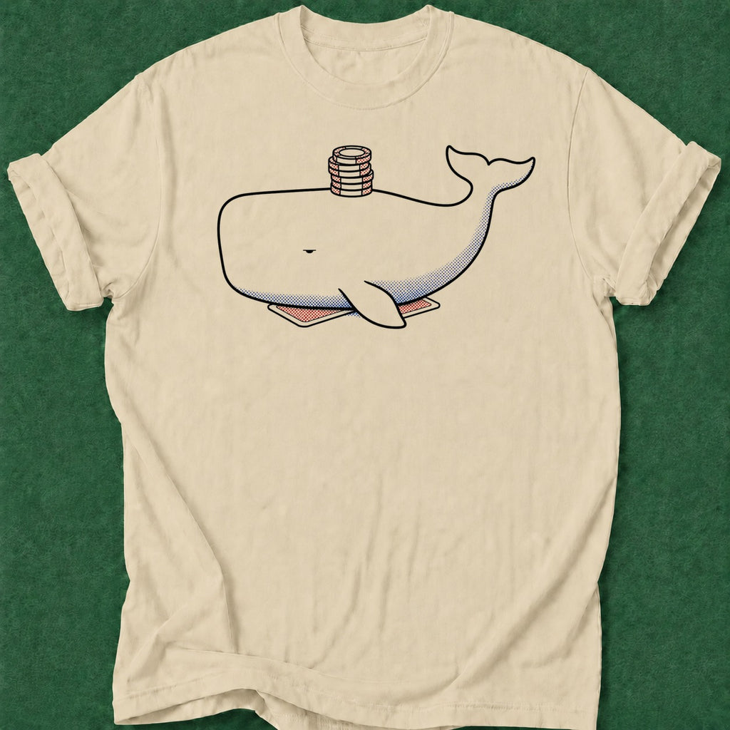 Dead Read Whale Cards Chips T-Shirt poker t-shirt design, card shark, GTO, dry humor tee, poker gift apparel