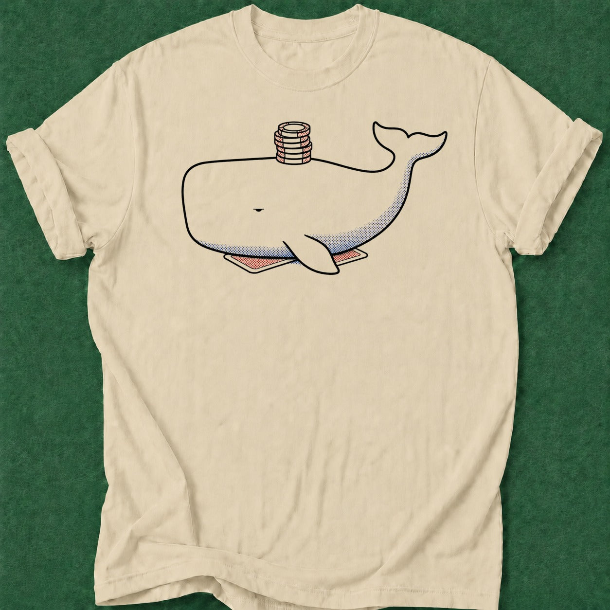 Dead Read Whale Cards Chips T-Shirt poker t-shirt design, card shark, GTO, dry humor tee, poker gift apparel