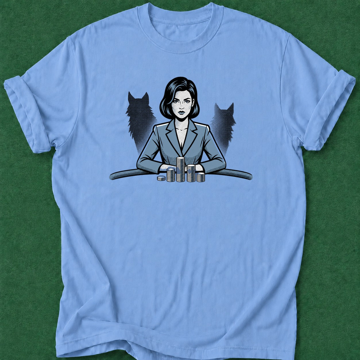Dead Read Wolf Poker poker t-shirt design, poker apparel, poker night, card player gift, female poker player apparel
