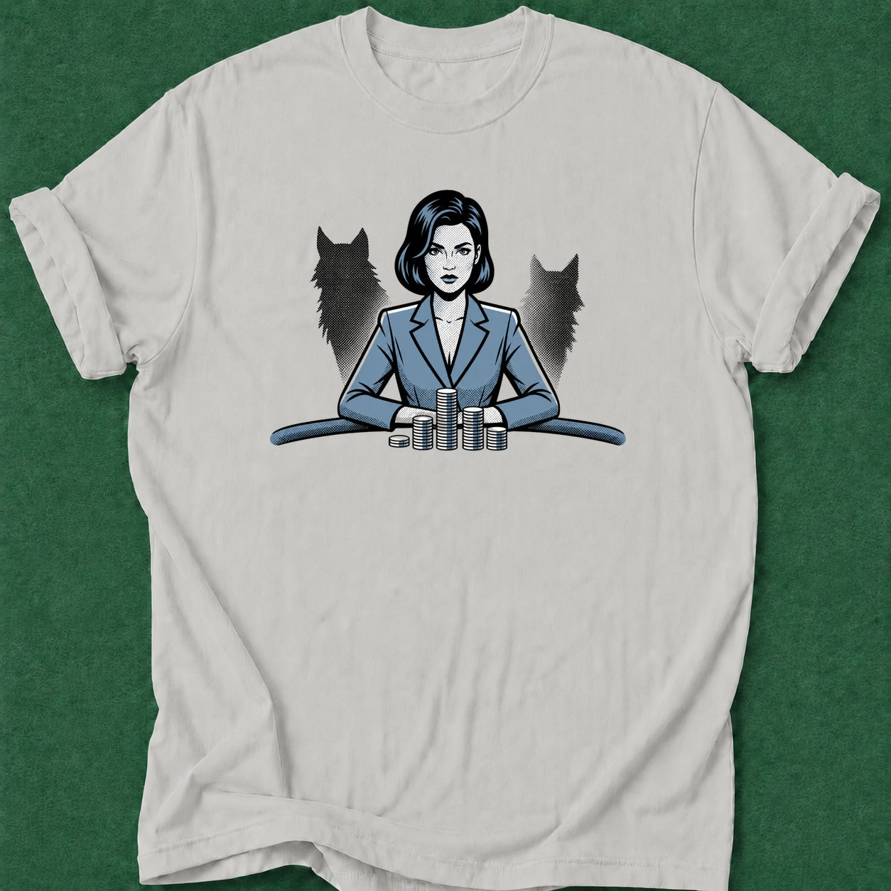 Dead Read Wolf Poker poker t-shirt design, poker apparel, poker night, card player gift, female poker player apparel