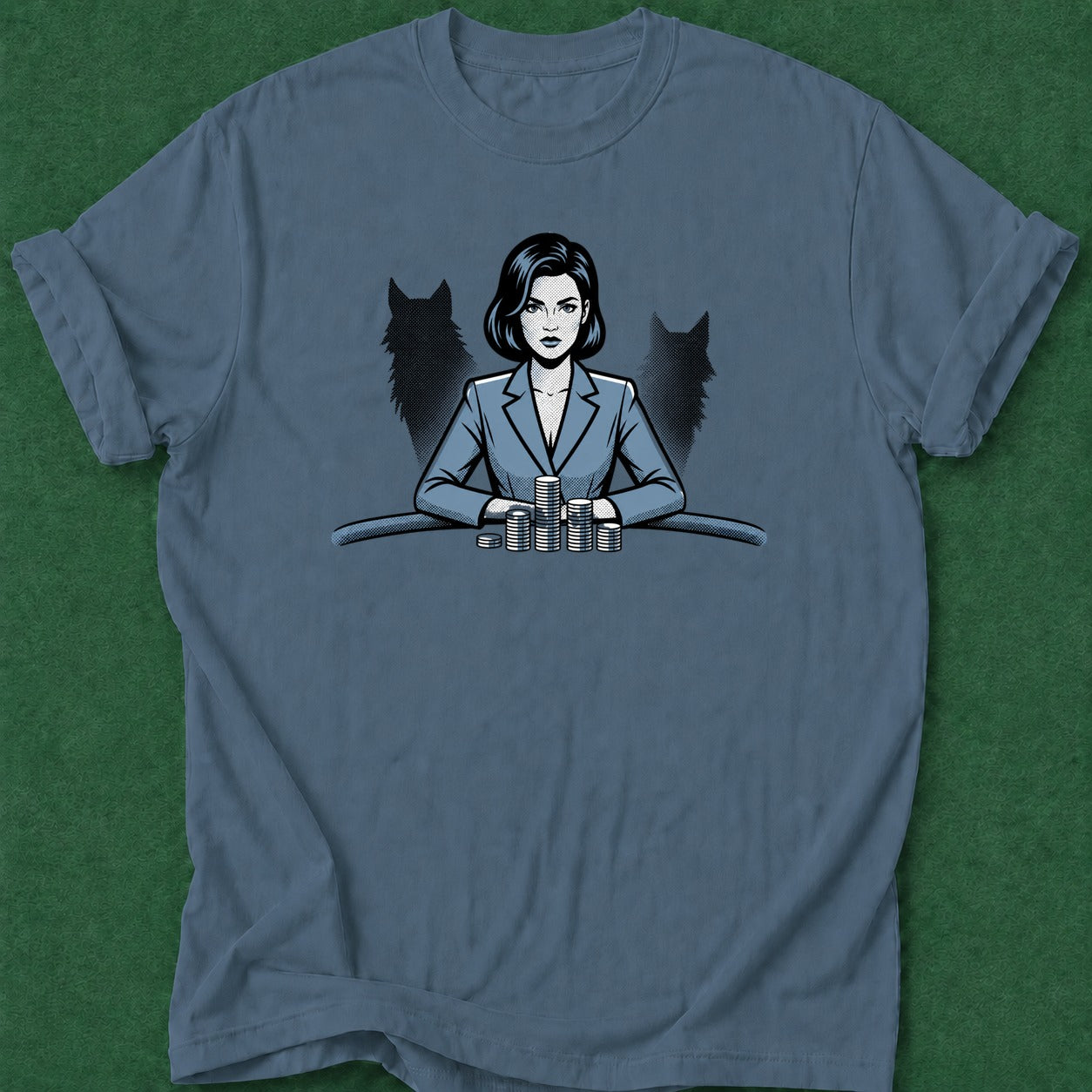 Dead Read Wolf Poker poker t-shirt design, poker apparel, poker night, card player gift, female poker player apparel