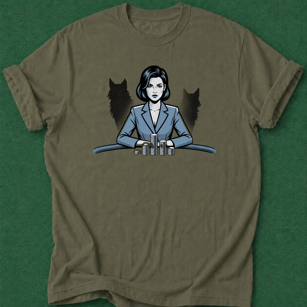 Dead Read Wolf Poker poker t-shirt design, poker apparel, poker night, card player gift, female poker player apparel
