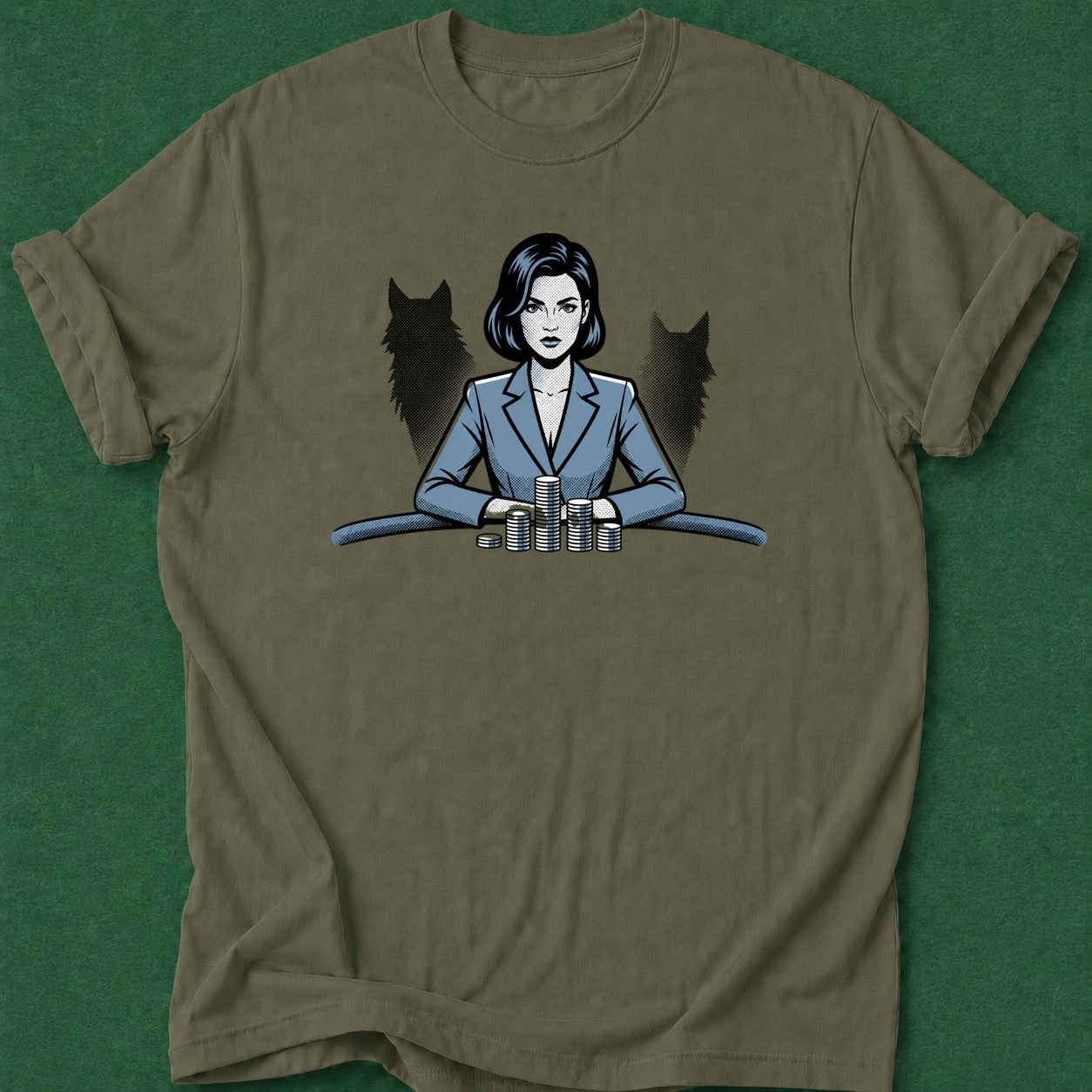 Dead Read Wolf Poker poker t-shirt design, poker apparel, poker night, card player gift, female poker player apparel