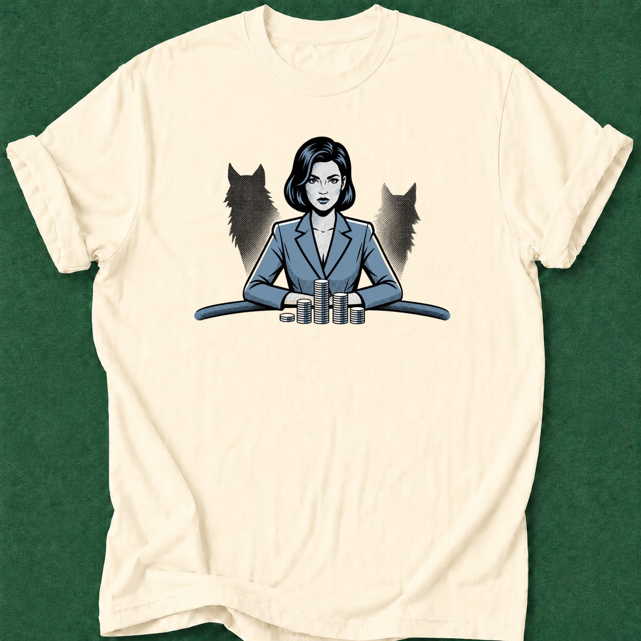 Dead Read Wolf Poker poker t-shirt design, poker apparel, poker night, card player gift, female poker player apparel