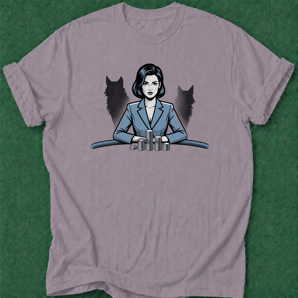 Dead Read Wolf Poker poker t-shirt design, poker apparel, poker night, card player gift, female poker player apparel
