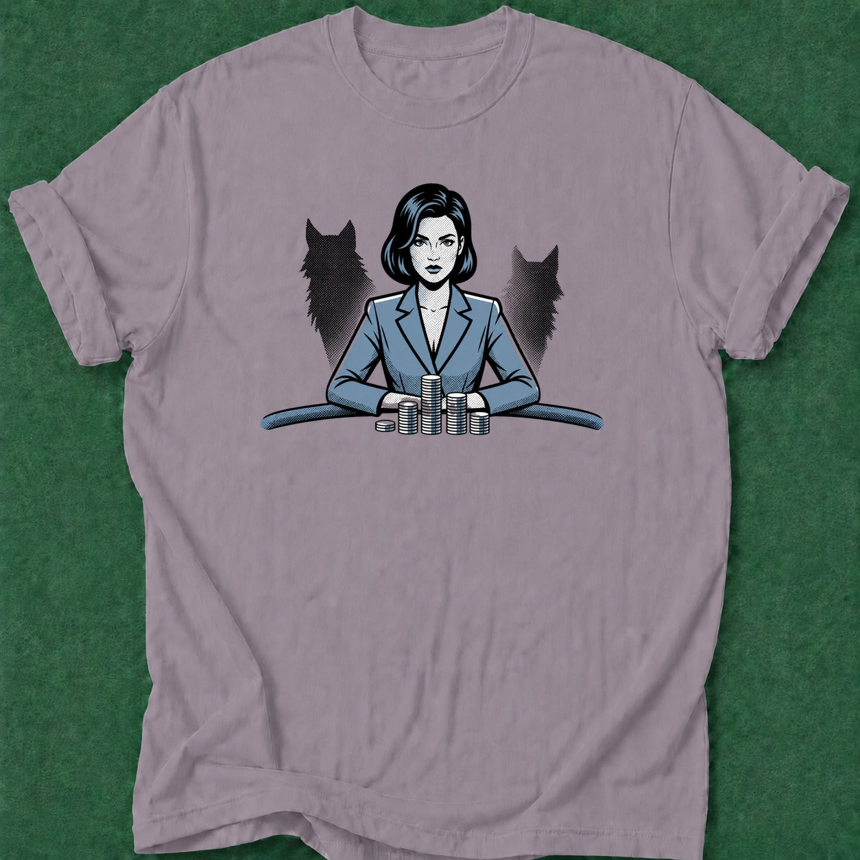 Dead Read Wolf Poker poker t-shirt design, poker apparel, poker night, card player gift, female poker player apparel