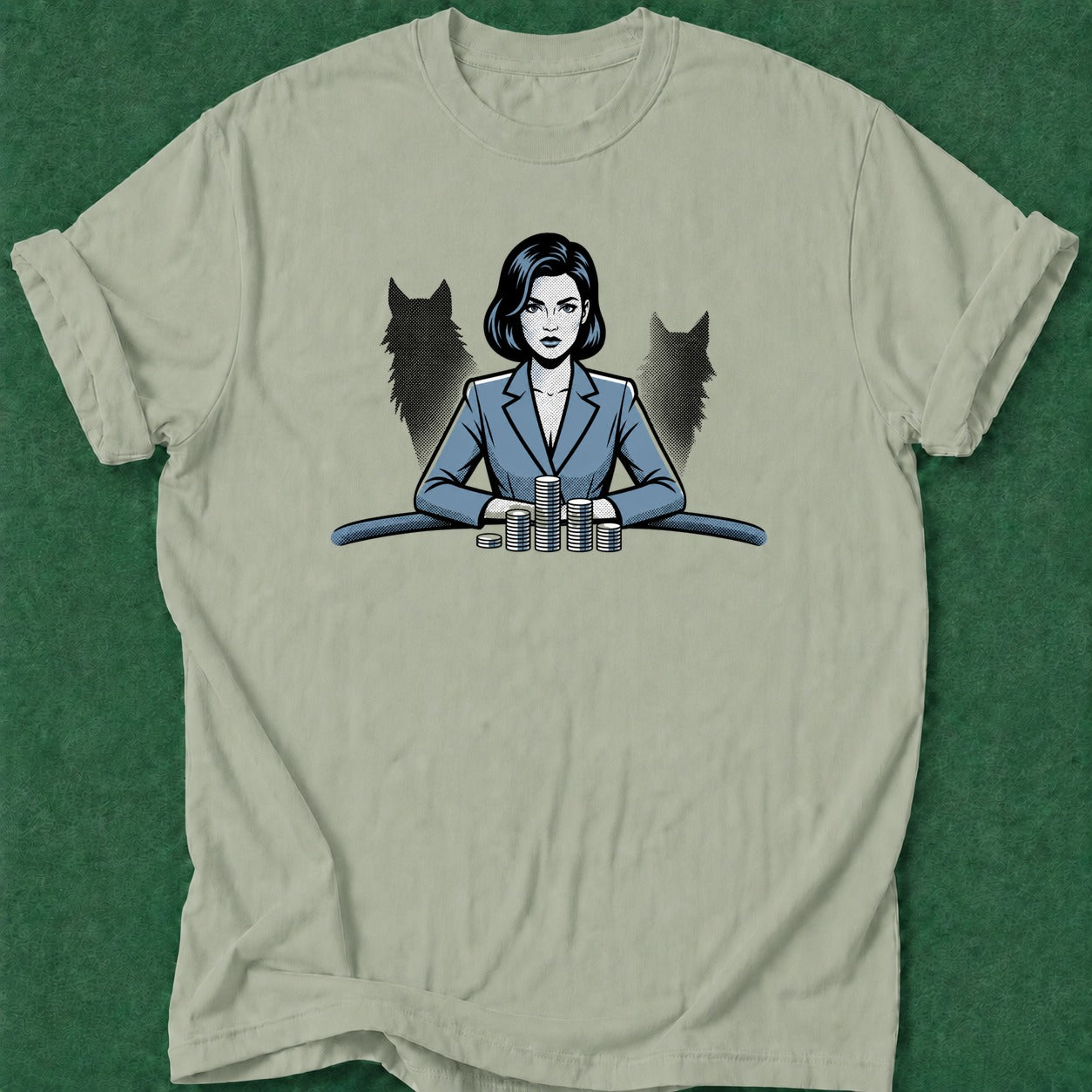 Dead Read Wolf Poker poker t-shirt design, poker apparel, poker night, card player gift, female poker player apparel