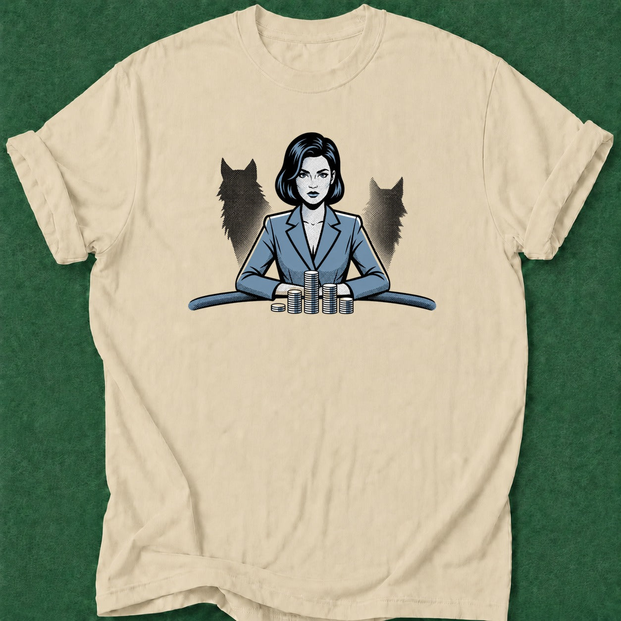 Dead Read Wolf Poker poker t-shirt design, poker apparel, poker night, card player gift, female poker player apparel